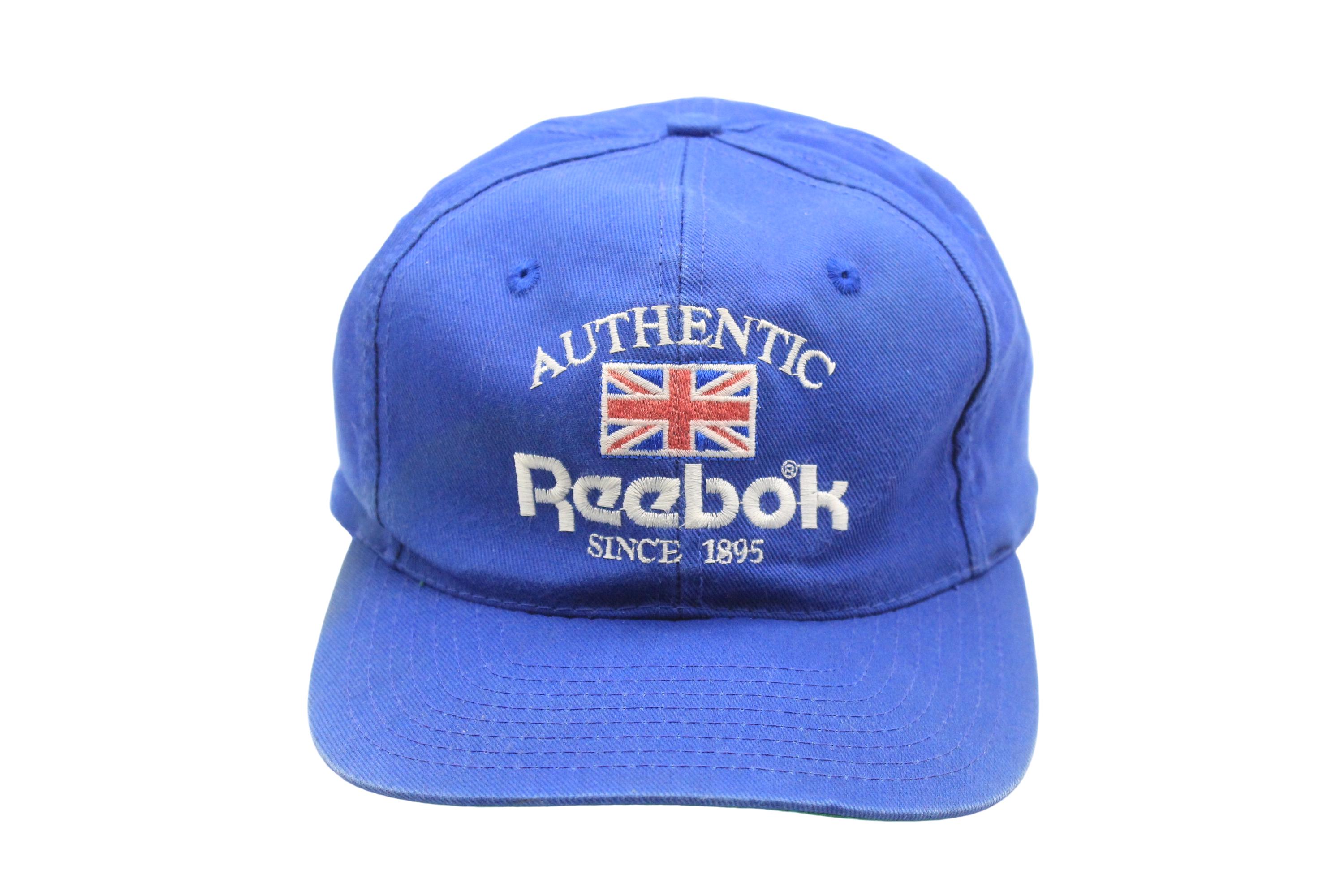 Vintage Reebok Cap Blue Big Logo 90s Hat Sport Style Retro