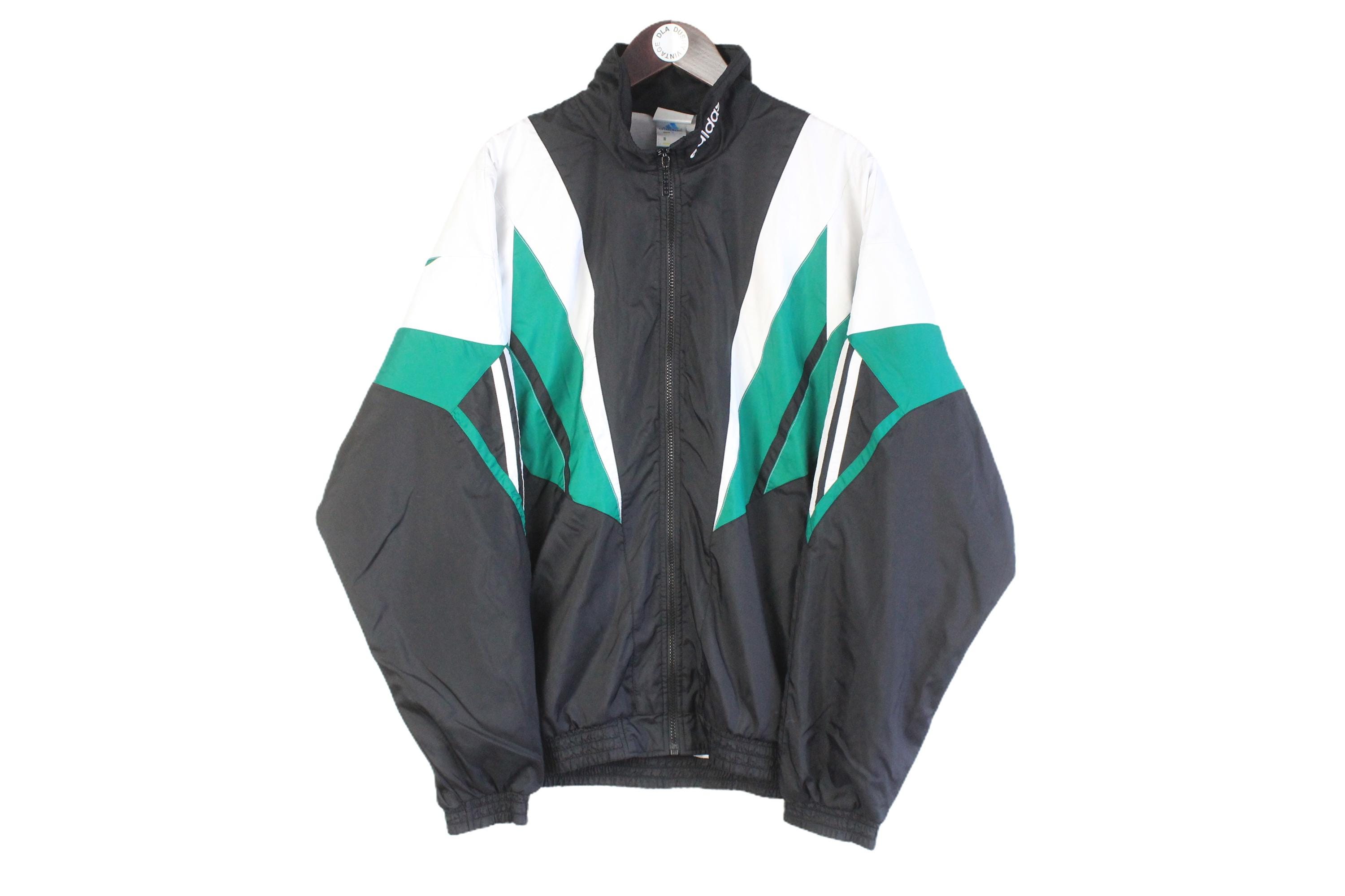 Vintage Adidas Track Jacket Size 2XL Black 90s Sport Style Casual