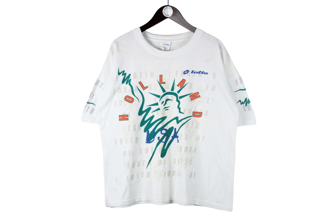 Vintage Holland 1994 World Cup Lotto T-shirt White Sport Style