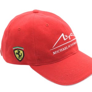Vintage Ferrari Michael Schumacher Cap Formula 1 Racing Wear F1 Team Red 00s Hat Sport Style Retro Headwear