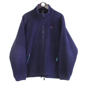 Vintage Lowe Alpine Fleece Full Zip Size XL Blue 90s Sweater Pullover Jumper Winter Outdoor Ski Style