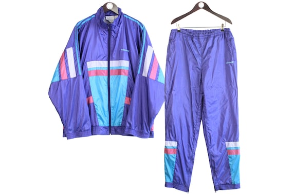 Vintage Adidas Tracksuit Size XL Purple 90s Retro Sport Style