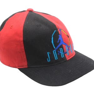 Vintage NIKE AIR JORDAN Cap 90s Style Red Big Logo Hat - Etsy
