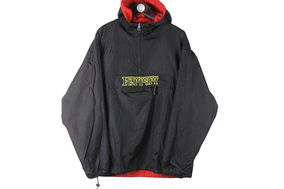 Vintage Ferrari Reversible Fleece Jacket Formula 1 Racing F1 Big