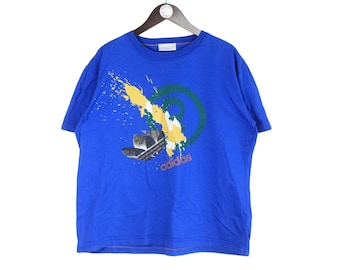 ヴィンテージ アディダス ポロTシャツ サイズL ホワイト テニス 抽象柄