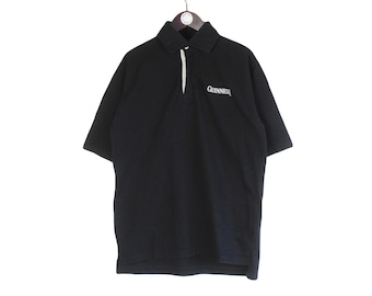 Polo vintage de rugby Guinness, talla L, estilo deportivo de pub irlandés de cerveza negra, años 2000, jersey con cuello, ropa retro, polo de manga corta.