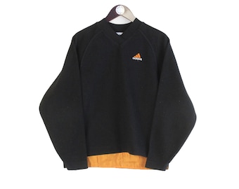 ADIDAS Fleece Pullover Jacket 90's Ski Vintage Men Size L - Etsy