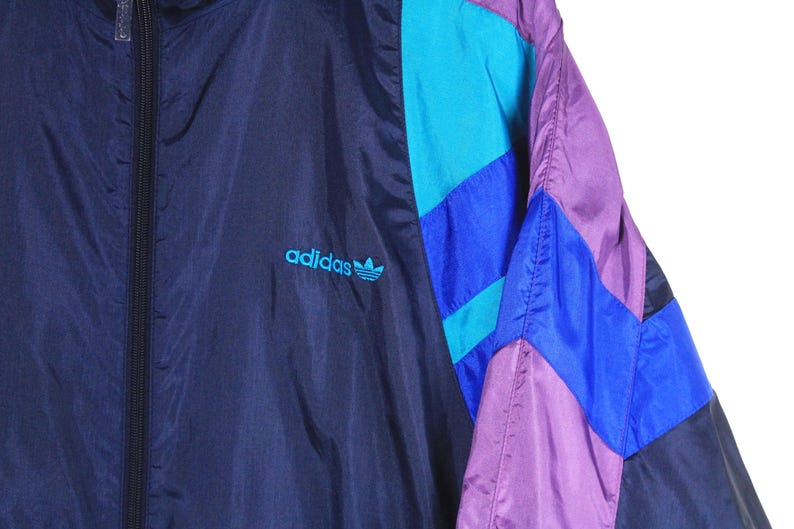 Vintage Adidas Tracksuit Size XL Blue Purple 90s Retro Sport Style ...