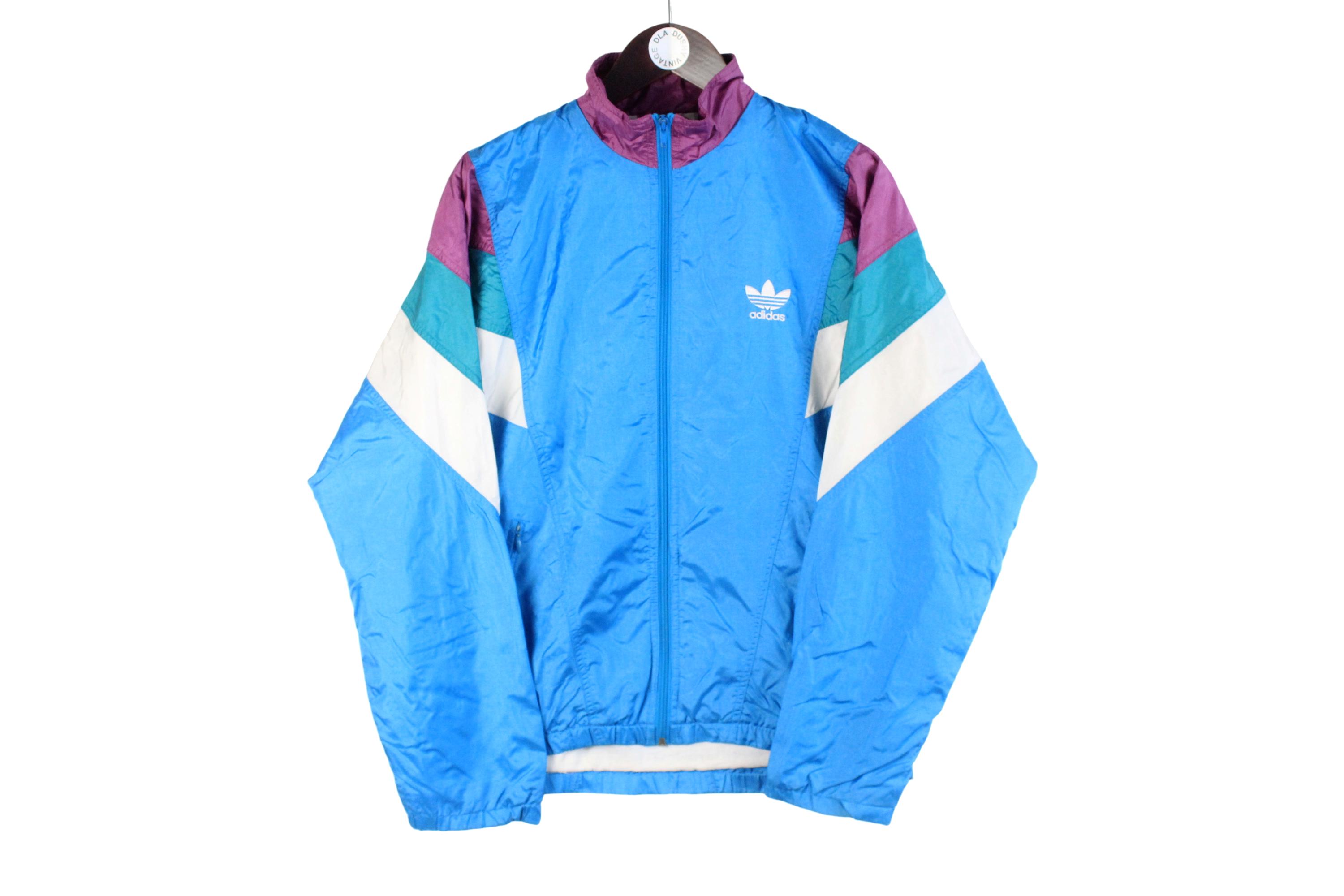 90s old adidas アディダス トラックジャケット ブルーXS相当 ヴィンテージ アディダス トラックジャケット サイズS ブルー 90年代