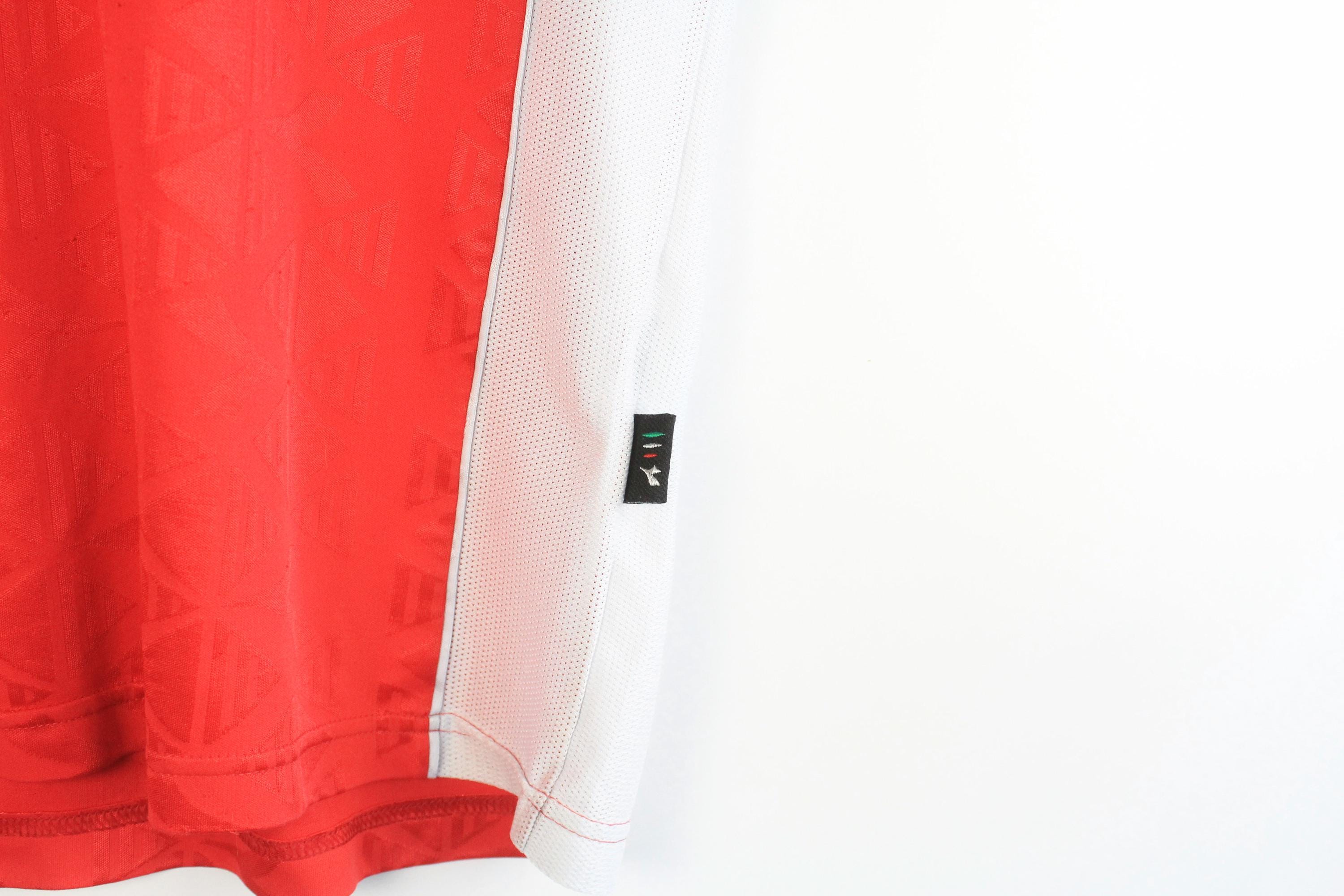ウディネーゼDIADORA シャツ ESPOSITO 18実使用 1999 Vintage Diadora Jersey T-shirt Size L Red Football Sport
