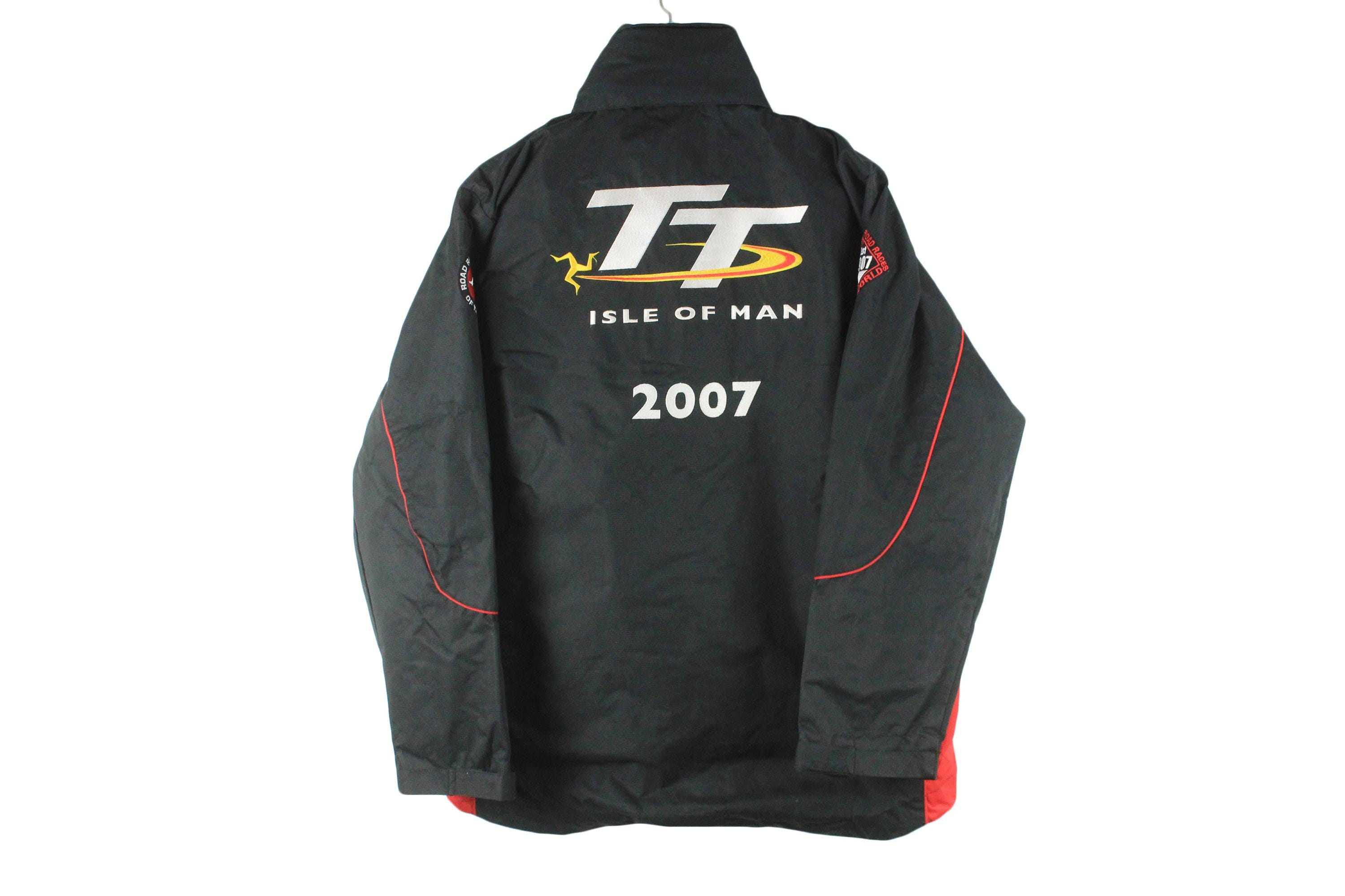 Vintage TT Isle of Man Jacket Size S Black Racing Moto GP 00s