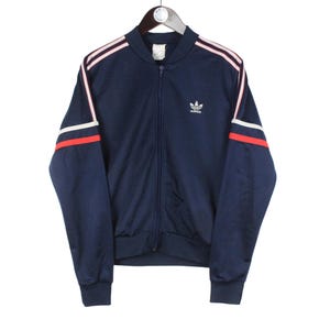 Vintage Adidas Track Jacket Size S Blue 80s Sport Style Casual