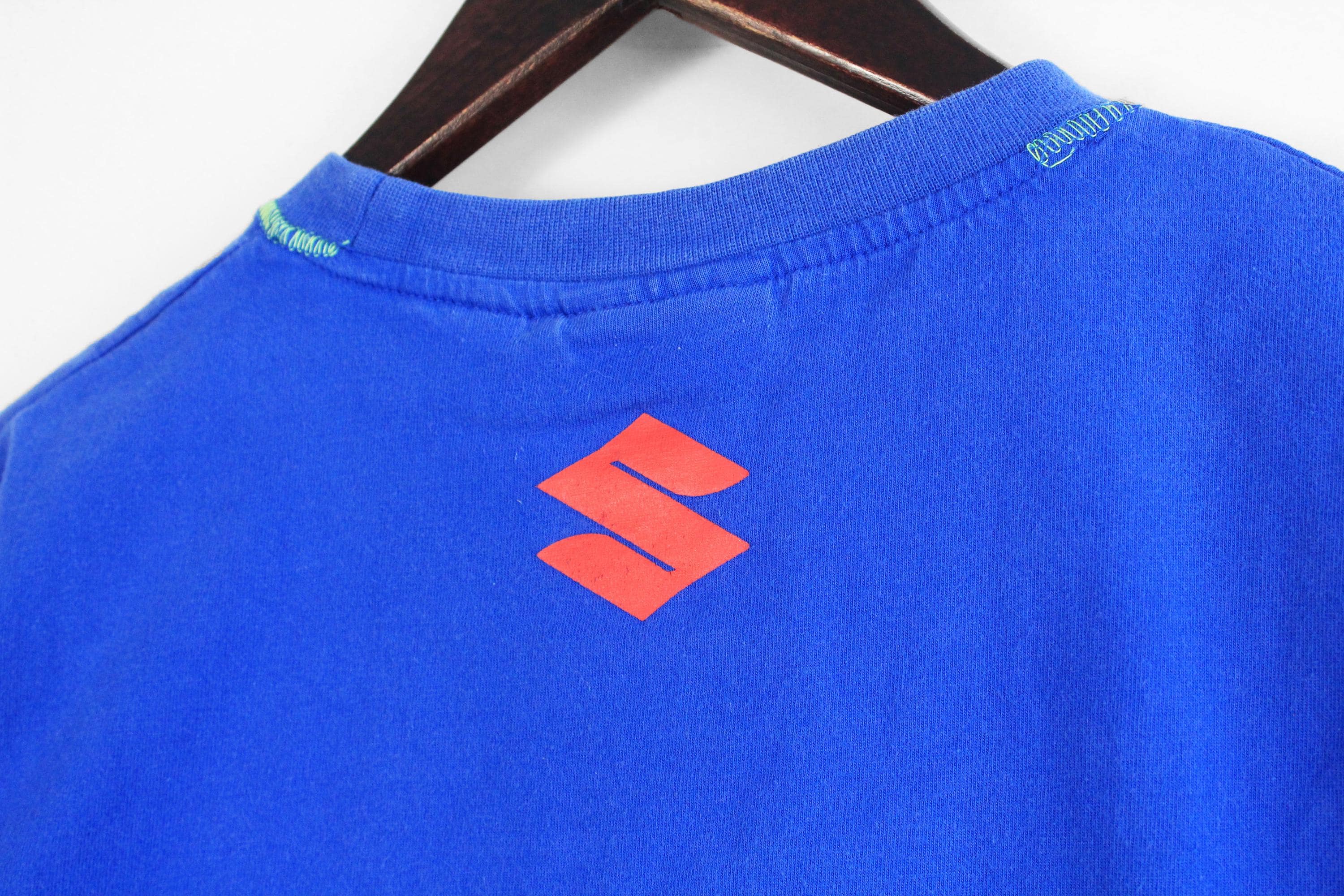 ヴィンテージ スズキ Tシャツ サイズ S ブルー レーシングチーム モト