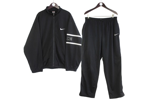 Vintage Nike Tracksuit Size XL Black 90s Retro Sport Style Track