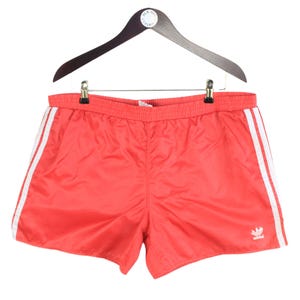 Vintage Adidas Shorts Size L Red made in Yugoslavia 80s Retro Running Sport Style Joggers