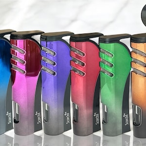 Scorch Torch Slim Fancy Fade Ignitor Lighter Refillable Sleek Windproof Jet Flame Torch | Butane Display