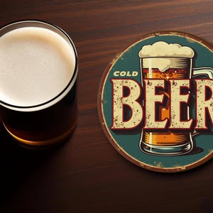 Funny beer coaster, Beer Ceramic Coaster, Drink Coaster, Sassy home decor, Unique coaster gift, Vintage Beer Coaster, Gift for beer drinker