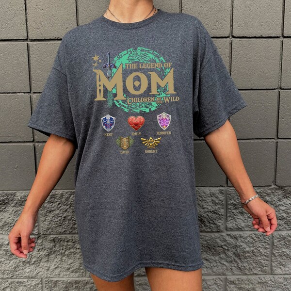 Personalized The Legend Of Mom Shirt, Zelda Mom Shirt, Custom Zelda Shirt, Breath Of The Wild Shirt, Tears Of The Kingdom, Gamer Shirt