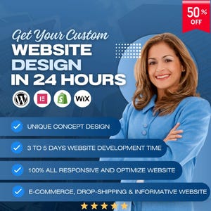 Shopify, WordPress, Wix, Custome Website Design In 24 Hours, Ecommerce Store Development, Minimalist Website Boutique, Boho, Blog Website