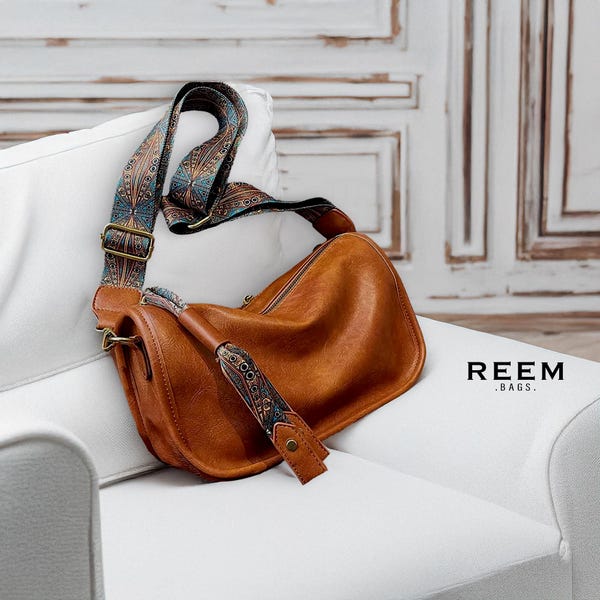 Boho brown leather crossbody purse for women, handmade leather bag, stylish vintage, shoulder purse, gift for her, purse crossbody