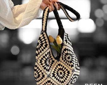 Oversized Crochet Hobo Bag ,summer Shoulder Bag, Knitted