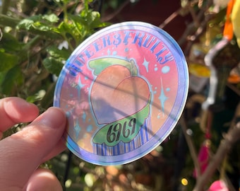 Queer & Fruity Holographic Sticker