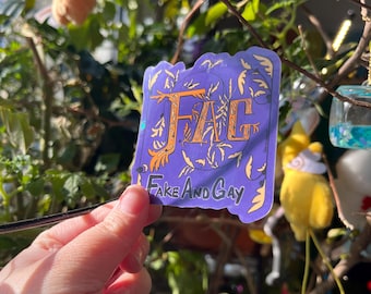 Fake & Gay Sticker