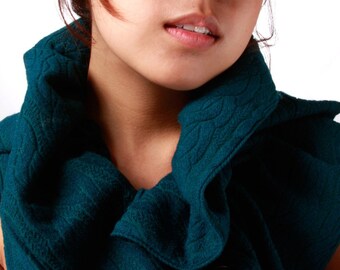 LETAU Signature Drawstring Scarf - Teal