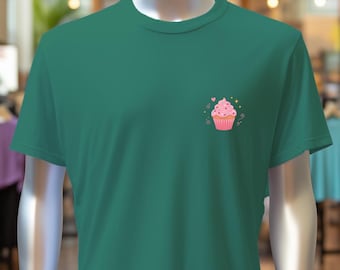 Cupcake T-Shirt, Pink Dessert Graphic Tee