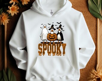 Spooky Ghost Hoodie: Halloween Family Matching Sweatshirt