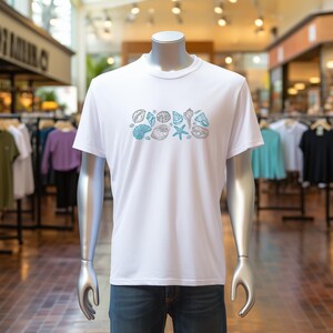 Seashell Graphic Tee: Coastal Ocean Beach Summer Shirt