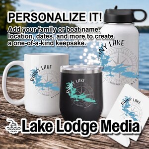 Rainy Lake Minnesota Drinkware | Water Bottle or Coffee Tumbler | Stemless Wine | Insulated Stainless Steel or Ceramic Mug