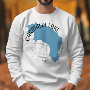 Garibaldi Lake British Columbia Comfort Colors Sweatshirt | Custom Lake Life Gift | Personalized Family Reunion Bach Crew Boat Captain Shirt