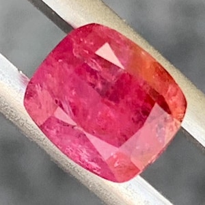 Natural Ruby:1.6 Carat, Cushion cut Loose Gemstone Origin Afghanistan.