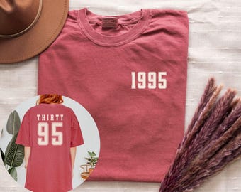 Comfort Colors Birth year shirt, Birthday T-shirts, Vintage inspired t- shirt, 1995 Shirt, 30th Birthday, 30th Birthday Women, 1995 Birthday