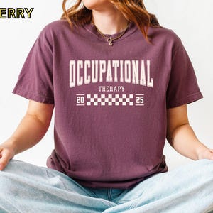 Varsity Occupational Therapy Shirt, OT Sweatshirt, OT Comfort Colors T-Shirt, Therapist Shirt, Sped Teacher Gift, Gift for COTA Trendy Gifts