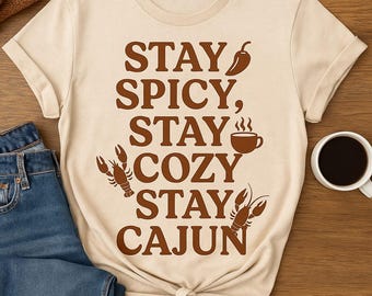 Zabawna koszulka Cajun: Koszulka z Luizjany z Rakiem i Papryczką Chili