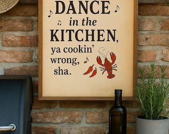 Cajun Kitchen Wall Art: Rustic Farmhouse Print (Digital Download)