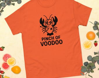 Funny Cajun Crawfish Voodoo Doll T-Shirt - Louisiana Halloween Tee