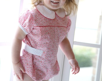 PDF Romper Pattern for Baby Girls, Classic Souther Vintage Charm Kids Clothing - Adelaide Romper
