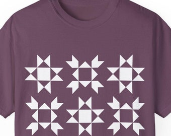 Quilt Block T-Shirt, Quilting Lover Gift, Gifts for Quilters, Quilt Enthusiast, Sewing and Fabric Gift, Sewing Gifts, Quilt Square Tee