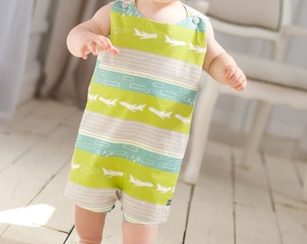 PRINTED Sewing Pattern: Run Around Romper for Boys and Girls - Size 6 Month - 6 Years