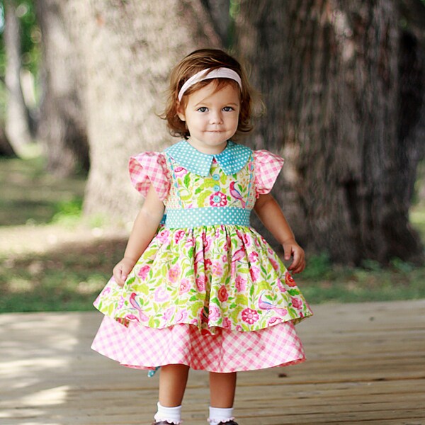 PDF Sewing Pattern: Georgia Vintage Dress - Size 6 Month - 10 Years