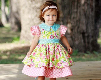 PDF Sewing Pattern: Georgia Vintage Dress - Size 6 Month - 10 Years