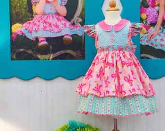 Girls Party Dress, Classic Girls Dress, Girls Pageant Dress, Peter Pan Collar Dress, Vintage Girls Dress, Pageant, Casual, Full Skirt Size 4