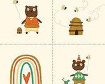 Bumble and Bear Panel from Riley Blake Designs