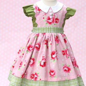PDF Dress Sewing Pattern for Girls, Kids Dress Sewing Pattern, Classic Vintage Retro Children&#39;s Clothing - Georgia Vintage Dress