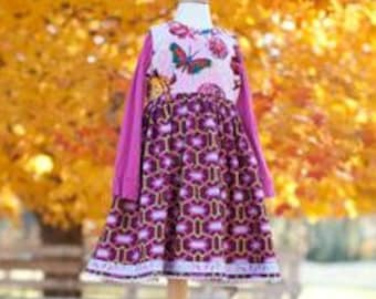 SAMPLE Girls Fall Dress, Classic Girls Party Dress, Girls Pageant Dress, Girly Dress, Ruffle Dress, Fancy Dress, Velveteen Dress Size 4