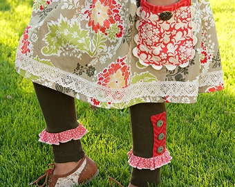 Girls PDF Sewing Pattern - Maisie Skirt and Leggings Pattern, Size 6 Month - 10 Years by The Cottage Mama