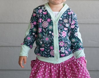 PDF Sewing Pattern - Double Dutch Cardigan for Boys and Girls, Size 6 Month - 10 Years by The Cottage Mama